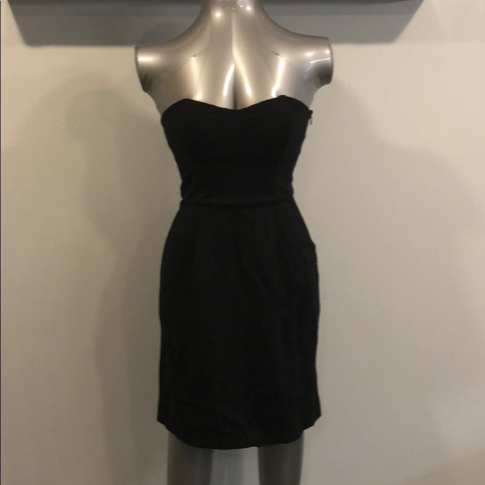 Diane Von Furstenberg Black Strapless Dress